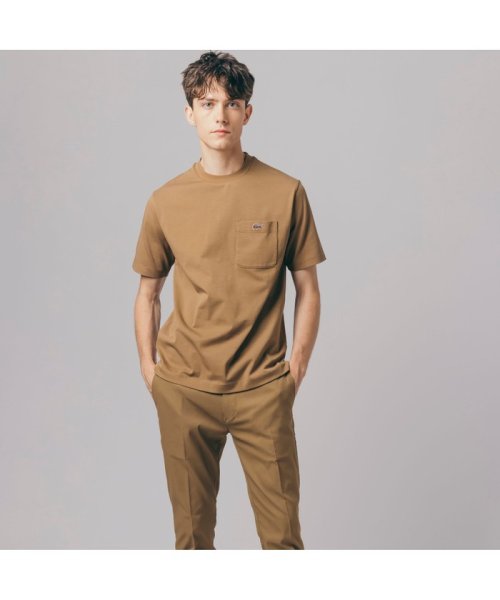 LACOSTE Mens(ラコステ　メンズ)/アウトラインクロックポケットTシャツ/キャメル