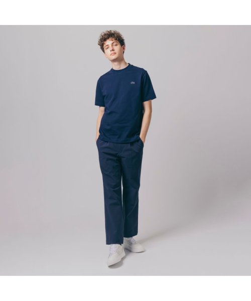 LACOSTE Mens(ラコステ　メンズ)/アウトラインクロッククルーネック半袖Tシャツ/ネイビー