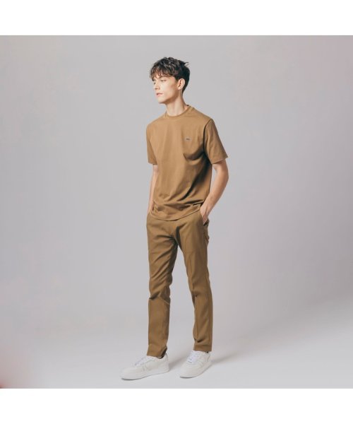 LACOSTE Mens(ラコステ　メンズ)/アウトラインクロッククルーネック半袖Tシャツ/キャメル