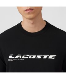 LACOSTE Mens(ラコステ　メンズ)/エコ鹿の子地グラフィックネームロゴTシャツ/ブラック