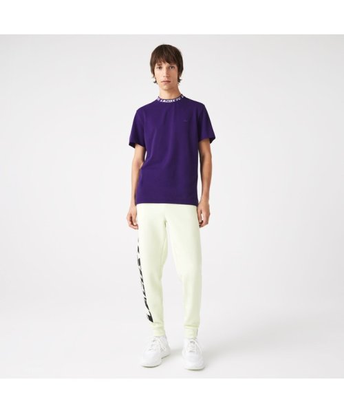 LACOSTE Mens(ラコステ　メンズ)/エコ鹿の子地ジャカードネックTシャツ/バイオレット