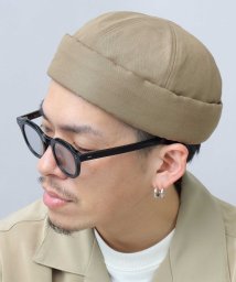 Besiquenti(ベーシックエンチ)/ワイドロール フィッシャーマンキャップ ロールキャップ 麻 レーヨン 帽子 メンズ カジュアル/カーキ