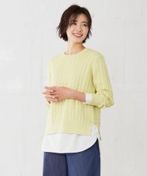 J.PRESS LADIES（LARGE SIZE）/【洗える】 ギザマーセライズコットン ニット/505174737