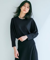 NIJYUSANKU（LARGE SIZE）(２３区（大きいサイズ）)/【洗える】テンセルストレッチ ドルマン ニット/ネイビー系