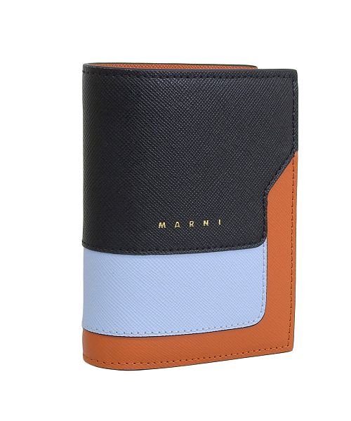 MARNI(マルニ)/MARNI マルニ SAFFIANO レザー 二つ折り 財布/ブラック