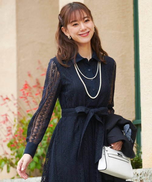 ルイルエブティック(RUIRUE BOUTIQUE) |レースシャツワンピース  