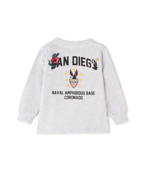 AVIREX(AVIREX)/《KIDS》L/S SAN DIEGO POCEKT T－SHIRT/サンディエゴ ポケット Tシャツ/キッズ/ライトグレー3