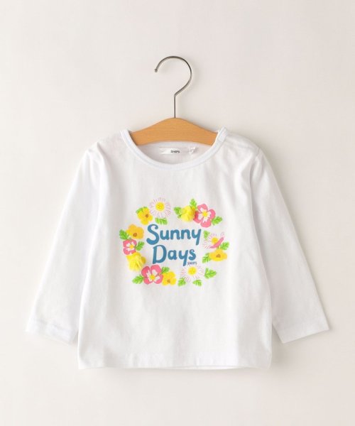 SHIPS KIDS(シップスキッズ)/SHIPS KIDS:80～90cm / サニーデイズ プリント 長袖 TEE/ホワイト