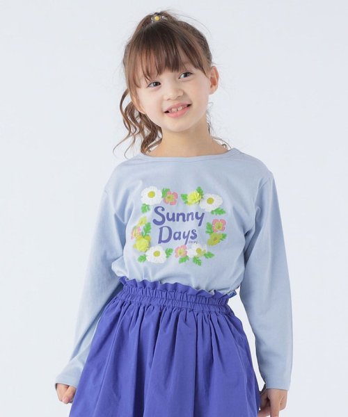 SHIPS KIDS(シップスキッズ)/SHIPS KIDS:100～130cm / サニーデイズ プリント 長袖 TEE/ライトブルー