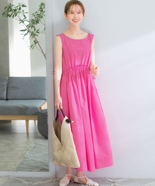 URBAN RESEARCH ROSSO(URBAN　RESEARCH　ROSSO)/EMIN&PAUL　CURVED WAIST DRESS/PINK