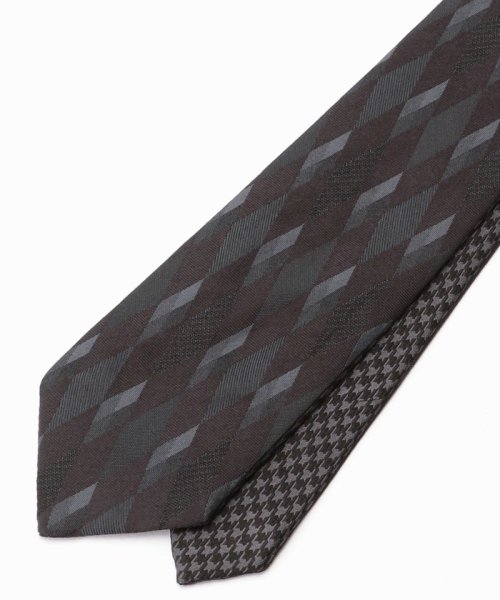ダイヤ/千鳥 リバーシブルネクタイ ダイヤ/千鳥
