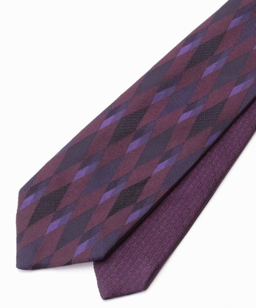 ダイヤ/千鳥 リバーシブルネクタイ ダイヤ/千鳥