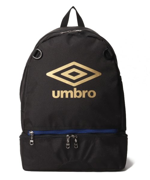 umbro(アンブロ)/【洗濯機洗い可能】ジュニア用洗えるバックパック｜ウォッシャブル・はっ水・消臭・再帰反射/ブラック