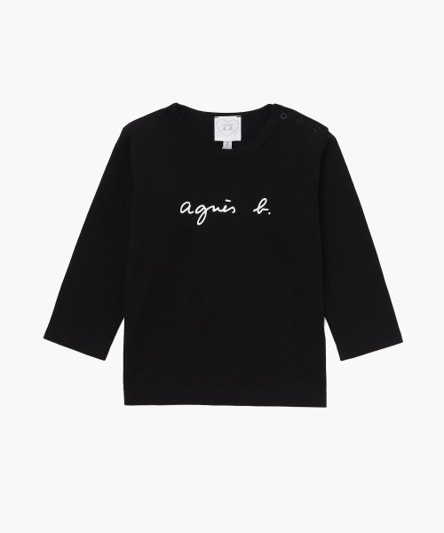 agnes b. BABY(アニエスベー　ベビー)/S137 L TS ベビー ロゴTシャツ/ブラック