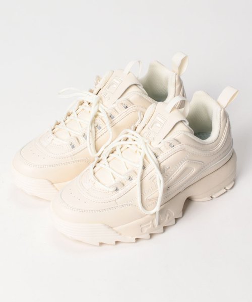 FILA（Shoes）(フィラ（シューズ）)/DISRUPTOR II/ ディスラプター2 カジュアルスニーカー ユニセックス ストリート 厚底 / オフホワイト/オフホワイト