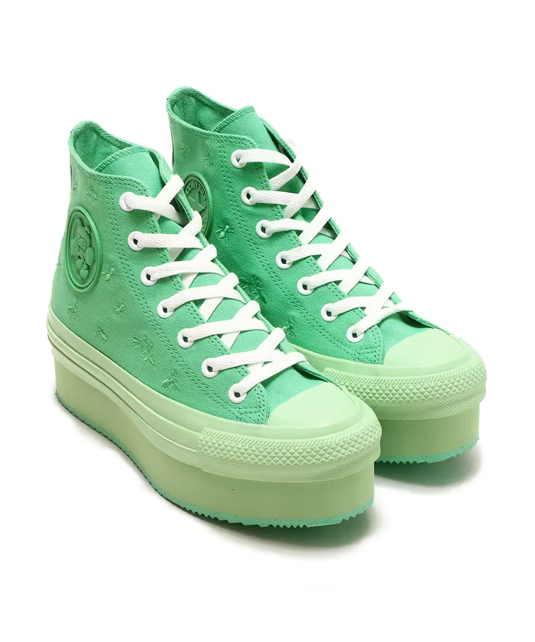 Converse alte top verde acqua
