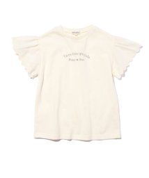 SHOO・LA・RUE(Kids) (シューラルーキッズ)/【110－140cm/吸水速乾】CVC袖レースTシャツ/アイボリー（004）