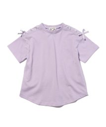 SHOO・LA・RUE(Kids) (シューラルーキッズ)/【110－140cm/吸水速乾】CVC肩レースアップTシャツ/ライトパープル（081）