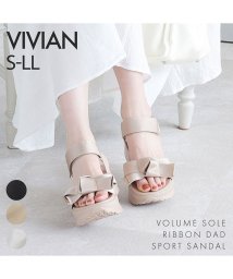 VIVIAN/厚底リボンダッドスポーツサンダル/505178774