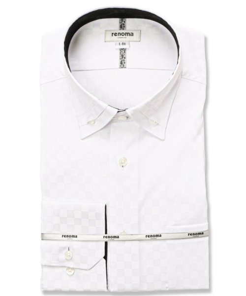 TAKA-Q(タカキュー)/形態安定 スタンダードフィット 3枚衿ボタンダウン 長袖 シャツ メンズ ワイシャツ ビジネス yシャツ 速乾 ノーアイロン 形態安定/ホワイト