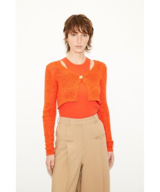 SLY/TAPE YARN CROP ARM カーディガン/505179714