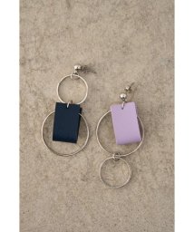 AZUL by moussy/BICOLOR FAUX LEATHER EARRINGS/505179770