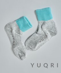 YUQRI(YUQRI)/【YUQRI / ユクリ】comfy pile double rib 2 panel　23SS 「 抗菌防臭・消臭・制菌」ソックス 靴下 父の日  プレゼ/サックス