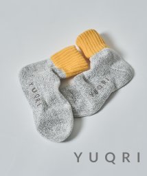 YUQRI(YUQRI)/【YUQRI / ユクリ】comfy pile double rib 2 panel　23SS 「 抗菌防臭・消臭・制菌」ソックス 靴下 父の日  プレゼ/イエロー