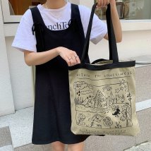 miniministore(ミニミニストア)/ロゴキャンバス トートバッグ レディース/ベージュ