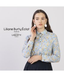Liliane Burty ECLAT(リリアンビューティエクラ)/【S・Mサイズ】リバティ　フローレンスプリントブラウス/ライトブルー