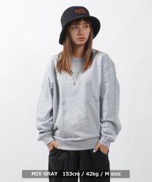 1111clothing(ワンフォークロージング)/トレーナー 無地 メンズ スウェット レディース クルーネック プルオーバー ヘビーウェイト オーバーサイズ 大きいサイズ 韓国ファッション 春 秋 おしゃれ/グレー