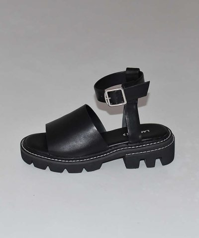 【LAROUTE】ダブルピースアンクルベルトサンダル