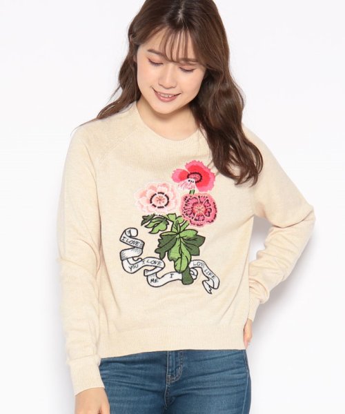 Desigual(デシグアル)/花柄刺繍 セーター/BLANCOLINO
