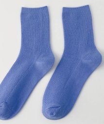 ARGO TOKYO(アルゴトウキョウ)/靴下 レディース カラバリリブソックス　レディースソックス　選べるカラー9色　まとめ買い　コットン100　ソックス/ブルー