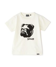 Schott(ショット)/KID'S/SS T－SHIRT STENCIL BULLDOG/ステンシル ブルドック Tシャツ/オフホワイト3