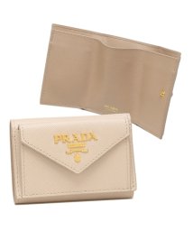 PRADA/プラダ 三つ折り財布 サフィアーノメタルオロ ミニ財布 ピンク ベージュ レディース PRADA 1MH021 ZLP F02GN/505180924