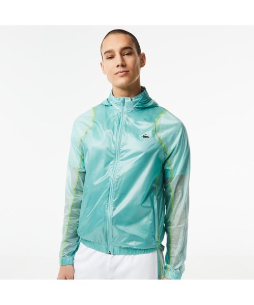 LACOSTESPORTS MENS(ラコステスポーツ　メンズ)/リップストップ切り替えテニスウィンドブレイカー/セージグリーン