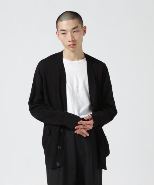 LHP(エルエイチピー)/Dankeschon/ダンケシェーン/12GG COTTON CARDIGAN/12ゲージコットンカーディガン/ブラック