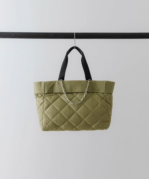 RODE SKO(ロデスコ)/hun RODE SKO　Quilting tote キルティングチェーン2wayトートバッグ/L.KHAKI