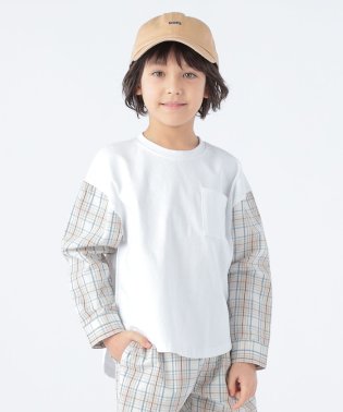 SHIPS KIDS/SHIPS KIDS:100～130cm / チェックシャツ コンビ カットソー/505183376