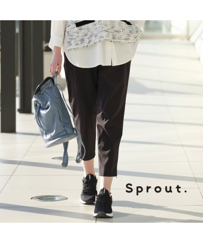 【Sprout.】ナイロンストレッチ　裾ファスナーパンツ[セットアップ可]