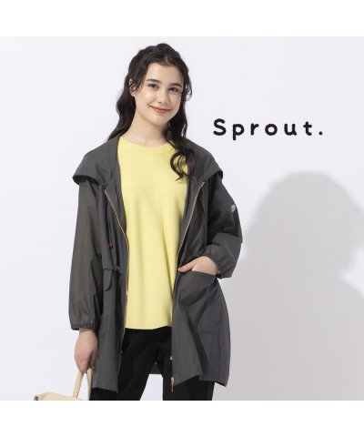 【Sprout.】イタリア製素材　シアーナイロンフーテッドコート
