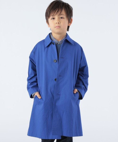 SHIPS KIDS(シップスキッズ)/SHIPS KIDS:100～130cm /〈撥水〉ステンカラー コート/ブルー