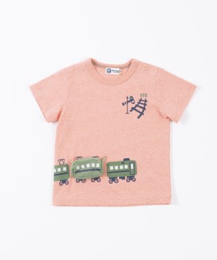 KP BOY/KPBOY(ケーピーボーイ)電車プリントのカラー杢天竺半袖Tシャツ(80～90)/505087578