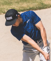 SRIXON(スリクソン)/【松山英樹プロ2023ロケットモーゲージクラシック着用】クロスパターンプリントシャツ【アウトレット】/ブルー