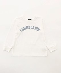 COMME CA ISM KIDS(コムサイズム（キッズ）)/ロゴプリント　長袖Tシャツ/ホワイト