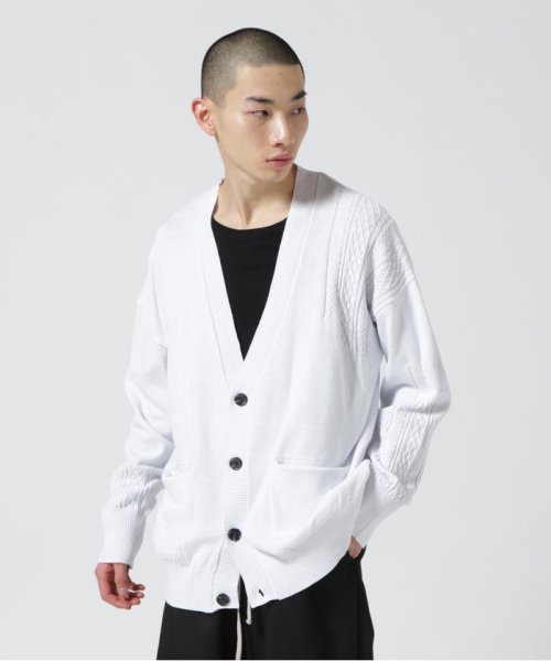 LHP(エルエイチピー)/Dankeschon/ダンケシェーン/12GG COTTON CARDIGAN/12ゲージコットンカーディガン/ホワイト