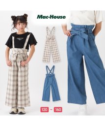 MAC HOUSE(kid's)(マックハウス（キッズ）)/RICH MIX リッチミックス サスペンダー付きワイドパンツ 335572112/ベージュ