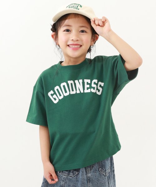 devirock(デビロック)/デビラボ BIGシルエット プリント半袖Tシャツ 子供服 キッズ ベビー 男の子 女の子 トップス 半袖Tシャツ Tシャツ /グリーン