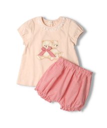 Kids Zoo(キッズズー)/【子供服】 kid´s zoo (キッズズー) くまＴシャツ・パンツセット 80cm，90cm W40714/ピンク
